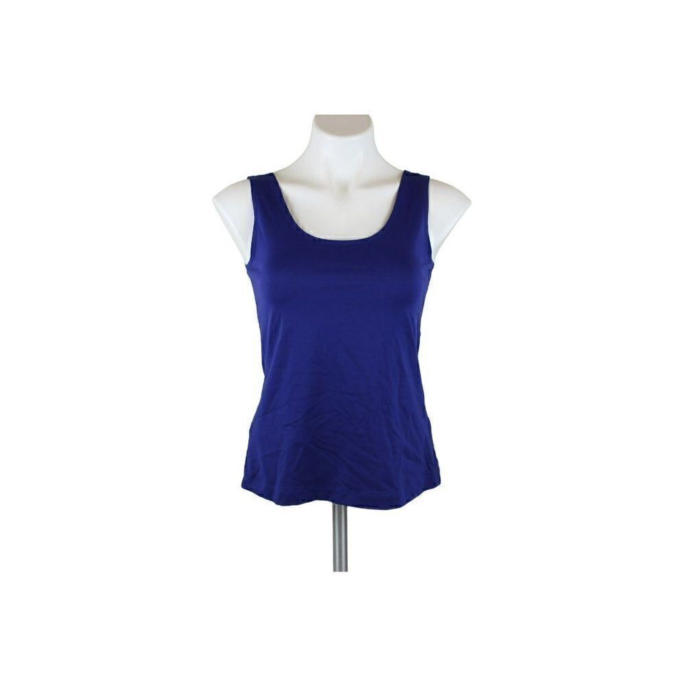𝅺new Chico's O XS 4 Blue Tank Top Nylon Spandex